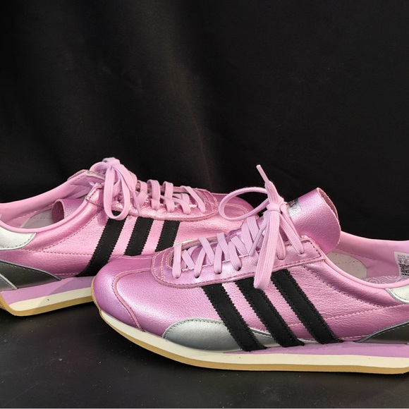 Adidas Women's Metallic Purple Pink Sneakers - Picture 2 of 6